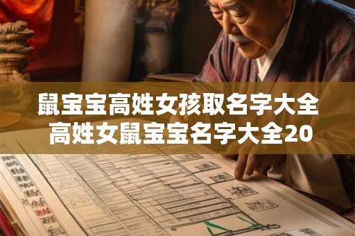 鼠宝宝高姓女孩取名字大全 高姓女鼠宝宝名字大全2025款