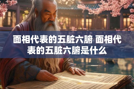 面相代表的五脏六腑 面相代表的五脏六腑是什么