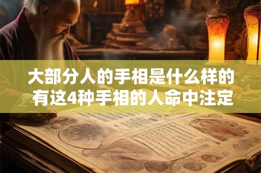 大部分人的手相是什么样的 有这4种手相的人命中注定会大富大贵