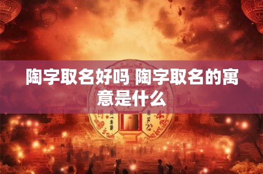 陶字取名好吗 陶字取名的寓意是什么
