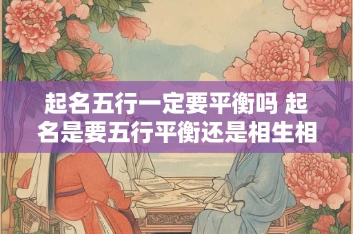 起名五行一定要平衡吗 起名是要五行平衡还是相生相克