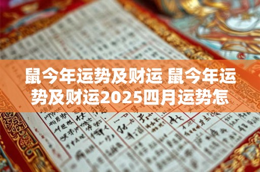 鼠今年运势及财运 鼠今年运势及财运2025四月运势怎么样
