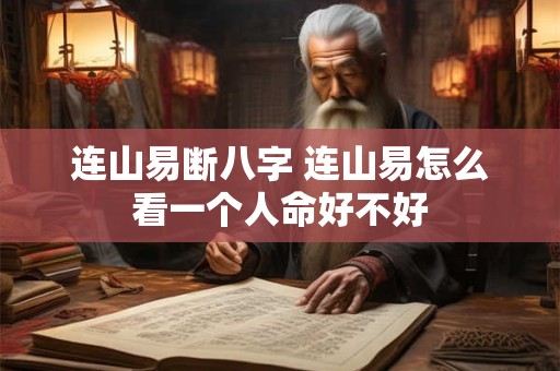 连山易断八字 连山易怎么看一个人命好不好