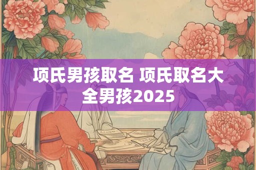 项氏男孩取名 项氏取名大全男孩2025
