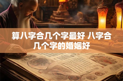 算八字合几个字最好 八字合几个字的婚姻好