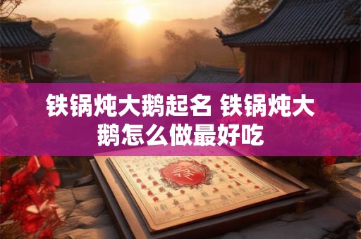 铁锅炖大鹅起名 铁锅炖大鹅怎么做最好吃