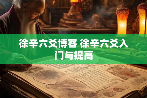 徐辛六爻博客 徐辛六爻入门与提高