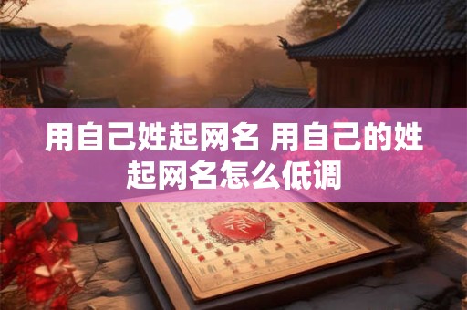 用自己姓起网名 用自己的姓起网名怎么低调
