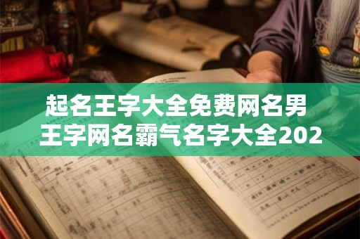 起名王字大全免费网名男 王字网名霸气名字大全2025最新版