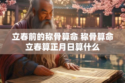 立春前的称骨算命 称骨算命立春算正月日算什么