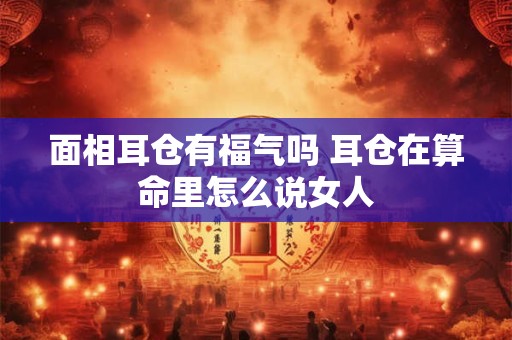 面相耳仓有福气吗 耳仓在算命里怎么说女人