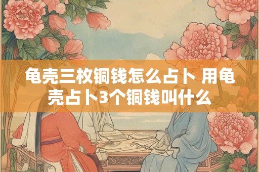 龟壳三枚铜钱怎么占卜 用龟壳占卜3个铜钱叫什么