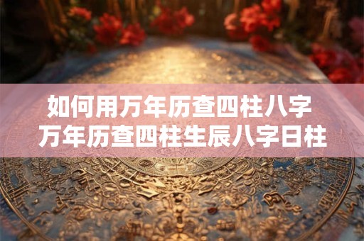 如何用万年历查四柱八字 万年历查四柱生辰八字日柱表