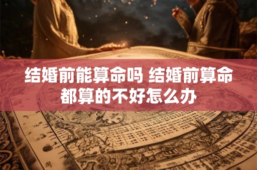 结婚前能算命吗 结婚前算命都算的不好怎么办