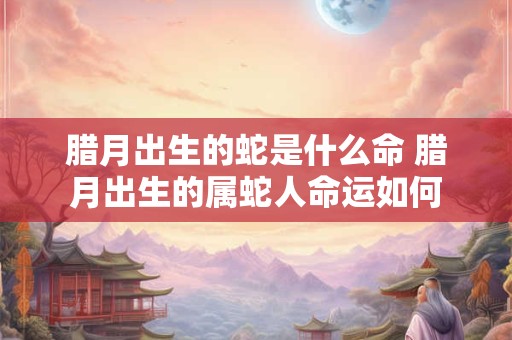 腊月出生的蛇是什么命 腊月出生的属蛇人命运如何