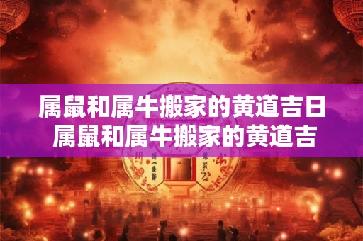 属鼠和属牛搬家的黄道吉日 属鼠和属牛搬家的黄道吉日是哪几天