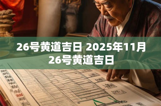26号黄道吉日 2025年11月26号黄道吉日