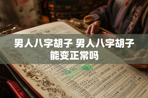 男人八字胡子 男人八字胡子能变正常吗