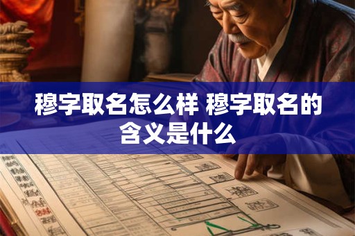 穆字取名怎么样 穆字取名的含义是什么