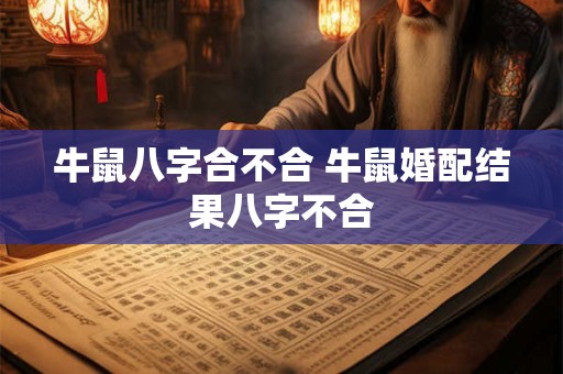 牛鼠八字合不合 牛鼠婚配结果八字不合