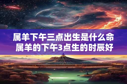 属羊下午三点出生是什么命 属羊的下午3点生的时辰好不好
