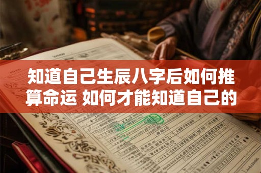知道自己生辰八字后如何推算命运 如何才能知道自己的生辰八字