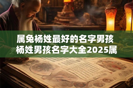 属兔杨姓最好的名字男孩 杨姓男孩名字大全2025属鼠免费