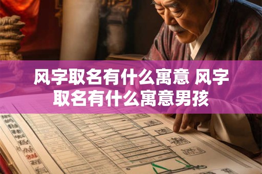 风字取名有什么寓意 风字取名有什么寓意男孩