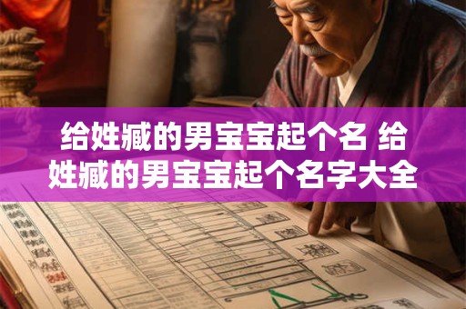 给姓臧的男宝宝起个名 给姓臧的男宝宝起个名字大全