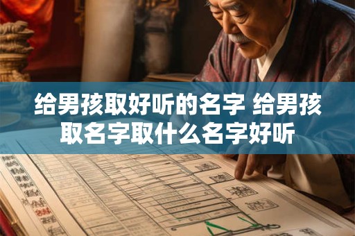 给男孩取好听的名字 给男孩取名字取什么名字好听