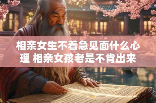 相亲女生不着急见面什么心理 相亲女孩老是不肯出来但是也不拒绝我