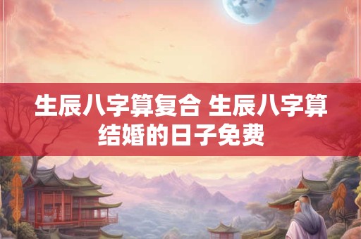 生辰八字算复合 生辰八字算结婚的日子免费