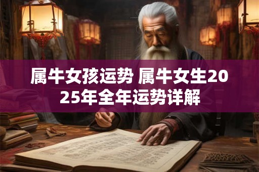属牛女孩运势 属牛女生2025年全年运势详解