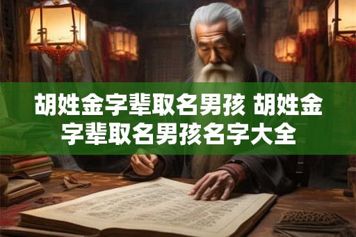 胡姓金字辈取名男孩 胡姓金字辈取名男孩名字大全