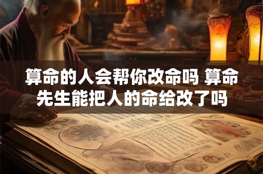 算命的人会帮你改命吗 算命先生能把人的命给改了吗