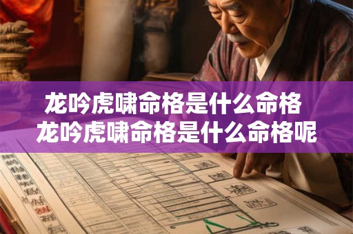 龙吟虎啸命格是什么命格 龙吟虎啸命格是什么命格呢