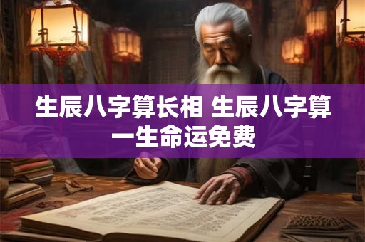 生辰八字算长相 生辰八字算一生命运免费
