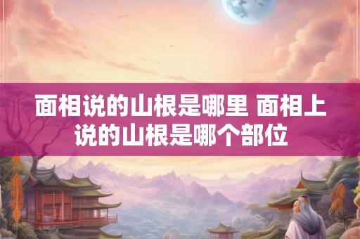 面相说的山根是哪里 面相上说的山根是哪个部位