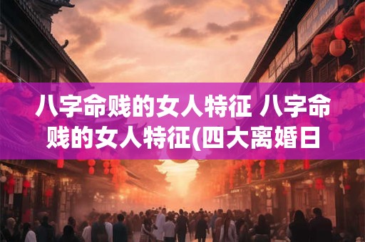 八字命贱的女人特征 八字命贱的女人特征(四大离婚日柱)