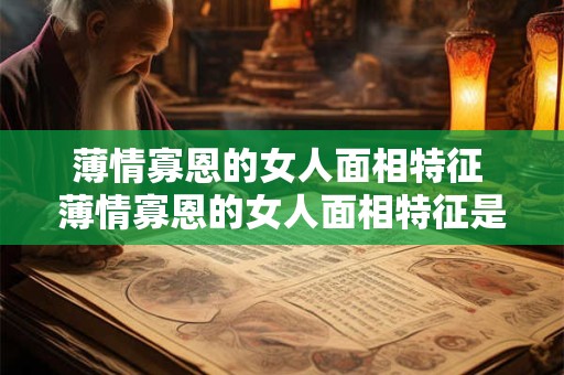 薄情寡恩的女人面相特征 薄情寡恩的女人面相特征是什么
