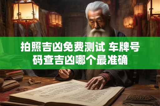 拍照吉凶免费测试 车牌号码查吉凶哪个最准确
