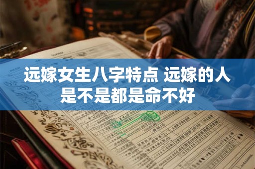 远嫁女生八字特点 远嫁的人是不是都是命不好