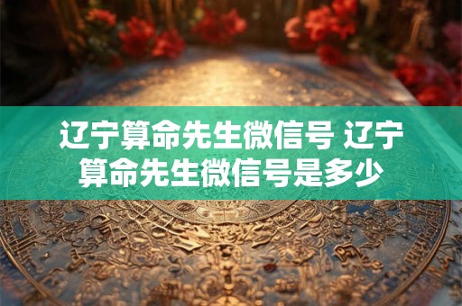 辽宁算命先生微信号 辽宁算命先生微信号是多少