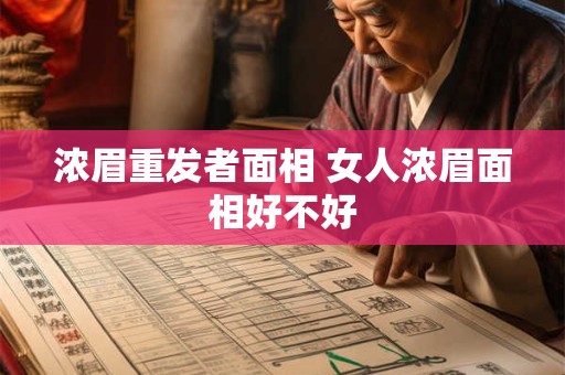 浓眉重发者面相 女人浓眉面相好不好