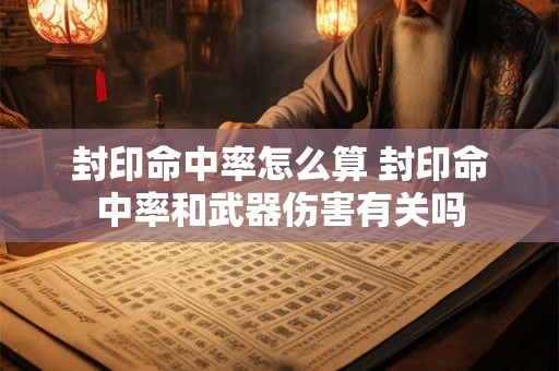 封印命中率怎么算 封印命中率和武器伤害有关吗