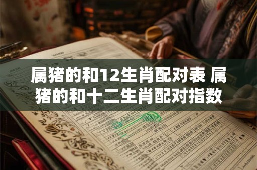 属猪的和12生肖配对表 属猪的和十二生肖配对指数