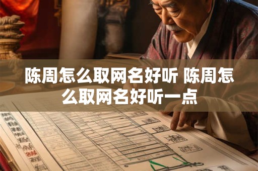 陈周怎么取网名好听 陈周怎么取网名好听一点