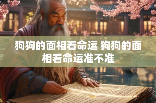 狗狗的面相看命运 狗狗的面相看命运准不准