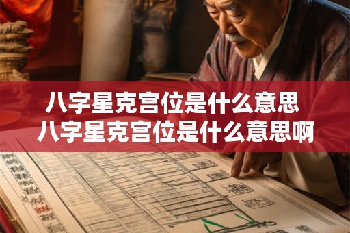 八字星克宫位是什么意思 八字星克宫位是什么意思啊