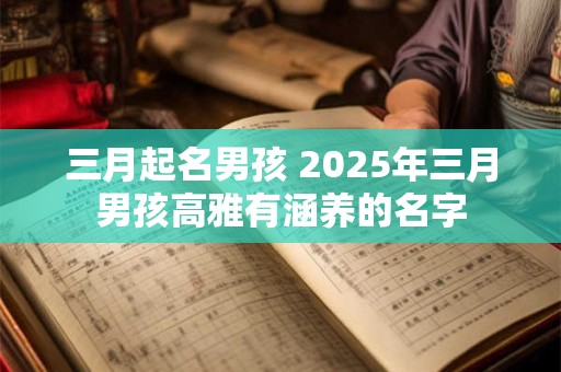 三月起名男孩 2025年三月男孩高雅有涵养的名字